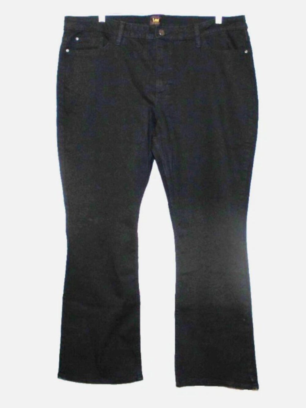 Lee Black Jeans Bootcut Midrise Cotton Blend Denim Pants Sz 20 M NWT